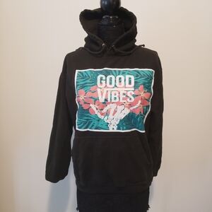 Good Vibes Large Hoodie Call Your Mother Tropical Pullover Size Medium